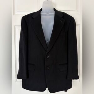Dunhill Mens Classic Black Blazer Sport Coat Jacket Pure Cashmere size Small